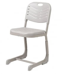 Стул ученический регулируемый пластиковый (рост 5-7) Серый