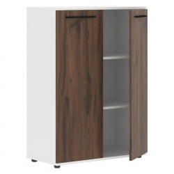 Шкаф с глухими средними дверьми EDIS EMCS 85.1 Дуб Денвер темный Черный Белый