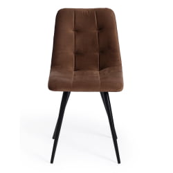 Стул CHILLY (mod. 7095-1) ткань/металл, 45x53х88 см, высота до сиденья 50 см, коричневый barkhat 12/черный