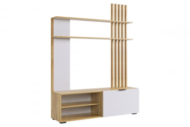 Гостиная ГК01Бери дуб крафт золотой/белое дерево