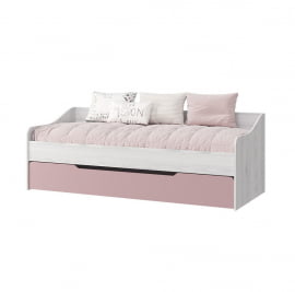 Подростковая кровать Лило, выдвижная, ясень анкор светлый/пепельная роза