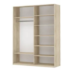 Шкаф-купе со стеклом Прайм 1200 ДСП/Белое стекло Дуб сонома