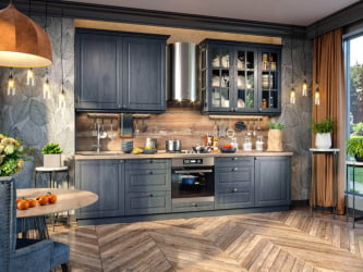 Шкаф кухонный 400 Мокка ЛД 274.320.000.147 Черный Дуб фактурный антрацит