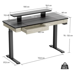 Игровой компьютерный стол EUREKA ERK-ED-I55-OG
