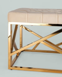 Банкетка АРТ ДЕКО велюр Бежевый