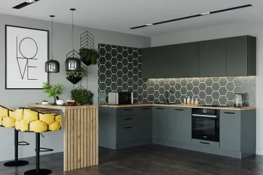 Угловая кухня Антрацит 2600х1600