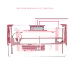 Геймерский стол Eureka I1-S Pink