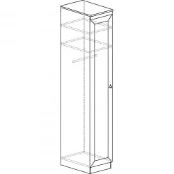 Шкаф в гостиную 614 Денвер темный