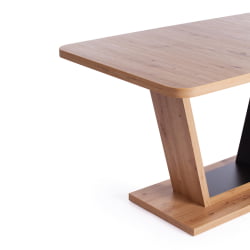 Стол обеденный VOX ЛДСП, 132-172x85x75,5 см, Дуб артисан/Графит