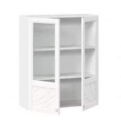 Шкаф кухонный 800 высокий со стеклом Джулия ЛД 284.460.000.030 Белый