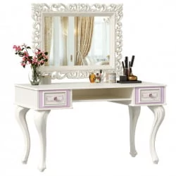 Стол письменный с зеркалом Маркиза 05 Алебастр