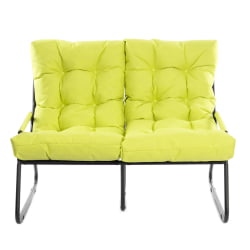 Диван с металлическими ножками Ergo / Эрго рогожка с водоотталкивающей пропиткой, Лайм