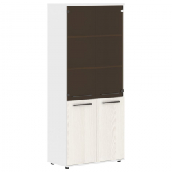 Шкаф комбинированный EDIS EHCS 85.2 Ясень Траун Мокко Белый