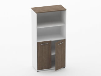 Шкаф 3 широкий 2 полки открытые, 2 полки закрытые Deka 10.16.111 Дуб Верцаска/Белый