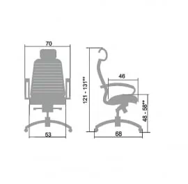 Кресло руководителя Samurai KL-2.04 Темно-бордовое