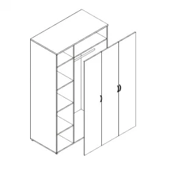 Шкаф Проспект Р.Ш-9 орех