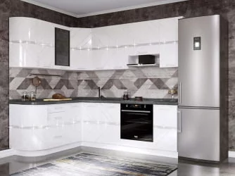 Кухонный гарнитур угловой (ширина 172х240 см) Бьянка 43