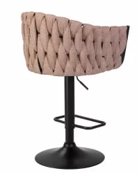 Стул барный DOBRIN LEON Коричневая ткань LAR 275-3