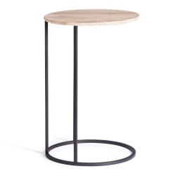 Журнальный стол Mone МДФ/металл, 45х45х70,5 см, дуб беленый/черный