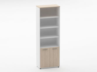 Шкаф 5 широкий верх открытый, низ закрытый Deka 10.23.111 Туя/Белый