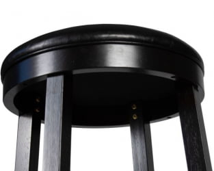 Круглый барный табурет DOBRIN BOB BAR (капучино, черный) 2 шт