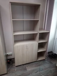 Шкаф высокий полуоткрытый Twin 16.16.141 Дуб Сантана светлый