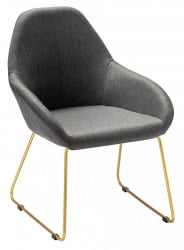 Стул Кент темно-серый/Линк золото / Kent