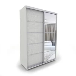 Гардеробный шкаф-купе Акцент-Квадро КВ 1000х600 Выбеленное дерево