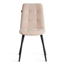 Металлический стул Asti велюр, молочный/черный, (Porsche 2)