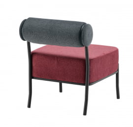 Кресло Ponpoun К темно-серый бордо