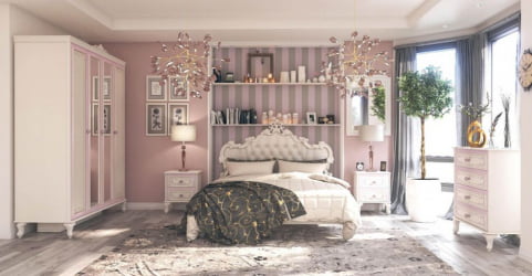 Комод с 4 ящиками Маркиза ЛД 517.025.000 Алебастр