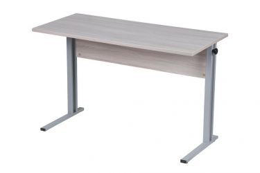 Парта двухместная (рост 6) с прямыми углами Клен Танзау/Металл Серый