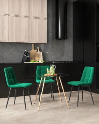 Стол круглый EAMES DSW NEW D=80 прозрачный стеклянный