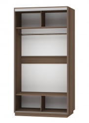 Шкаф-купе двухдверный Экспресс Хит Медиум Ясень шимо темный