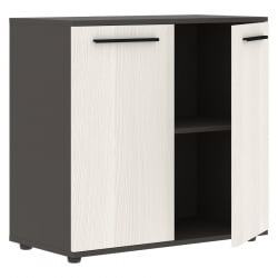 Шкаф с глухими малыми дверьми EDIS ELCS 85.1 Ясень Траун Черный Мокко