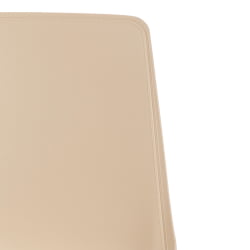 Стул GENIUS (mod 75) металл/пластик, 46x56x84cм, бежевый/коричневые ножки