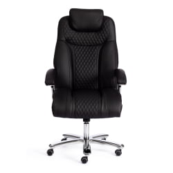 Кресло офисное Труст (макс) кож/зам, черный/черный стеганный/черный, 36-6/36-6/36-6/06 / Trust (max)