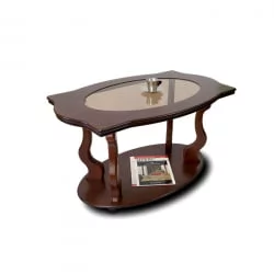 Журнальный столик на колесиках Берже 3С Тёмно-коричневый