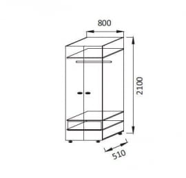 Шкаф для одежды ПМ-2 Юниор-6