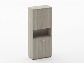 Шкаф высокий закрытый с нишей Twin 16.16.151 Дуб Сантана светлый