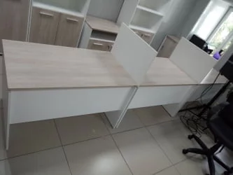 Стол прямой Deka ЛДСП каркас 75.07.12 Дуб Сантана светлый/Белый