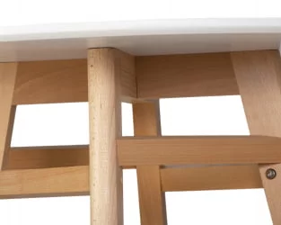 Маленький обеденный стол DOBRIN ALBERT 90 Белый