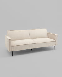 Диван прямой Кассель Д велюр рельефный молочный