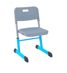 Стул ученический СМАРТЙ регулируемый по высоте (рост 3-5) Голубой/Серый / SMARTY