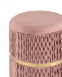 Пуф Джесси с ящиком велюр Розовый