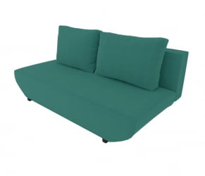 Диван Классик Мини без подлокотников (Berhouse) Цвет фасада: Азур Велюто 44; Тип: Прямой; Материал фасада: Металл/Велюр