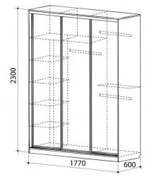 Шкаф-купе Бассо 1-600 бабочки Дуб сонома