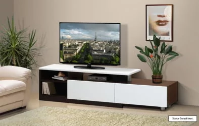 Гостиная ТВА-9 ХОЛСТ БЕЛЫЙ/ВЕНГЕ