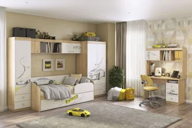 Стол Форсаж MKF-05 Дуб сонома/белый