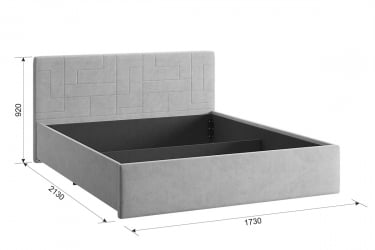Двуспальная кровать я ящиком Лора 2 с подъем. механизмом ZP.KM1.6-09.2 топаз (велюр)